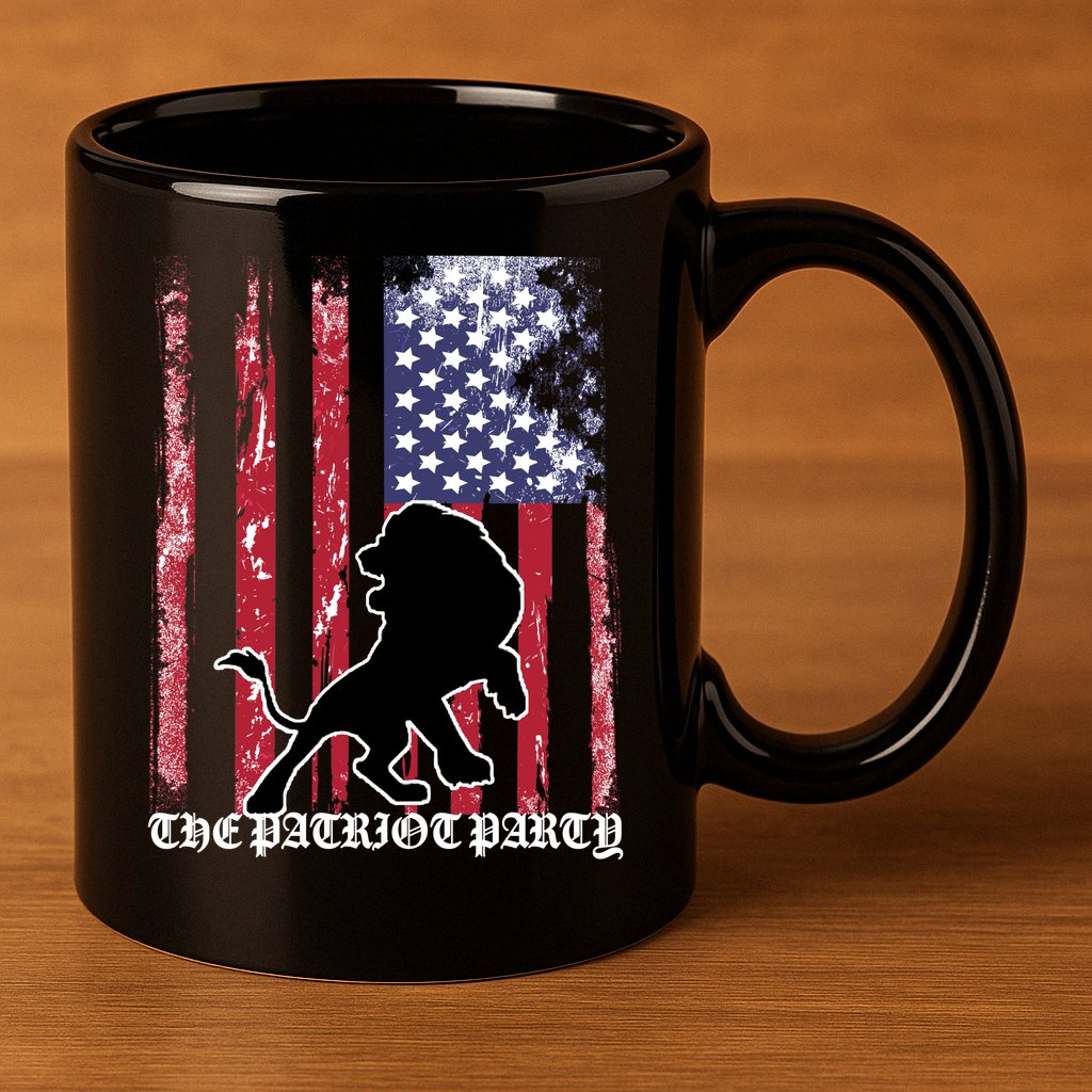 The Patriot Party USA Flag 11oz C Handle Ceramic Mug