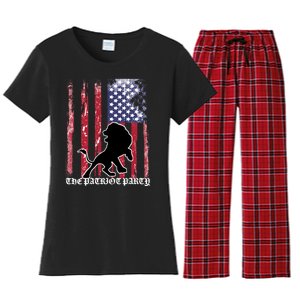 The Patriot Party USA Flag Women's Flannel Pajama Set