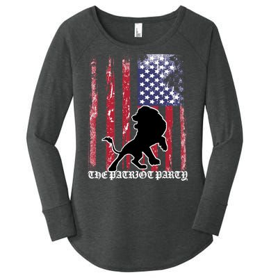 The Patriot Party USA Flag Women's Perfect Tri Tunic Long Sleeve Shirt