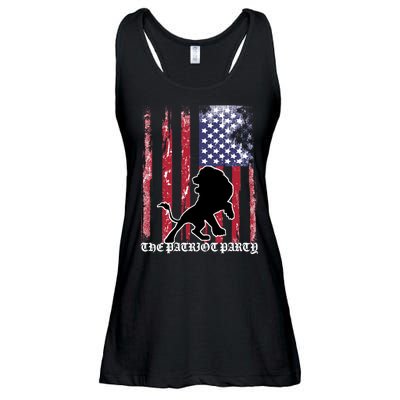 The Patriot Party USA Flag Ladies Essential Flowy Tank