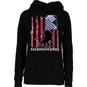 The Patriot Party USA Flag Womens Funnel Neck Pullover Hood