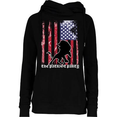 The Patriot Party USA Flag Womens Funnel Neck Pullover Hood