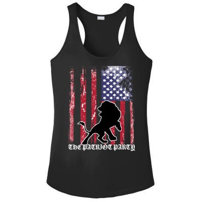 The Patriot Party USA Flag Ladies PosiCharge Competitor Racerback Tank