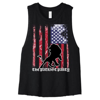 The Patriot Party USA Flag Women's Racerback Cropped Tank