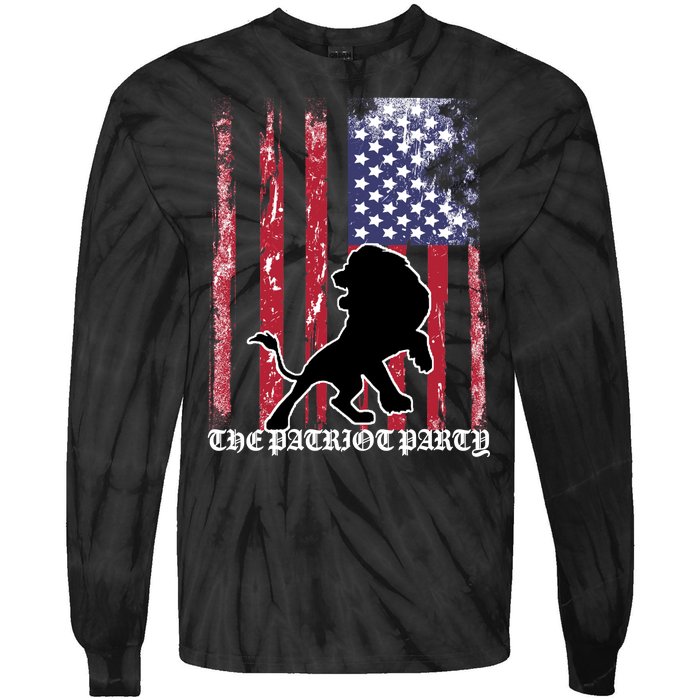 The Patriot Party USA Flag Tie-Dye Long Sleeve Shirt