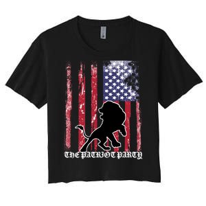 The Patriot Party USA Flag Women's Crop Top Tee