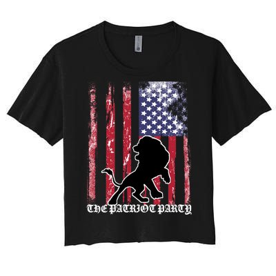 The Patriot Party USA Flag Women's Crop Top Tee