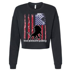 The Patriot Party USA Flag Cropped Pullover Crew