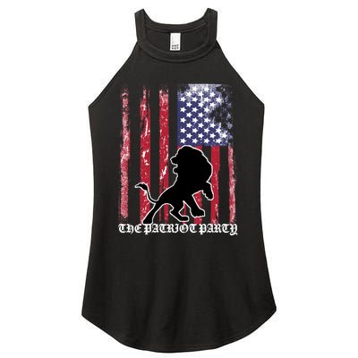 The Patriot Party USA Flag Women's Perfect Tri Rocker Tank