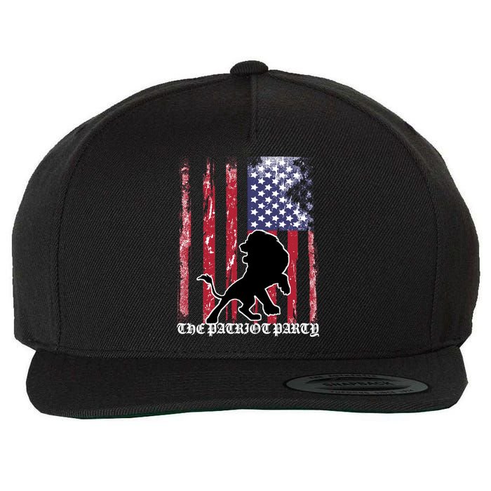 The Patriot Party USA Flag Wool Snapback Cap