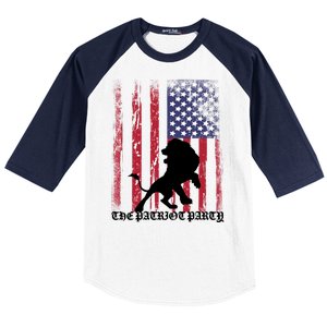 The Patriot Party USA Flag Baseball Sleeve Shirt