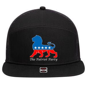 The Patriot Party USA United States of America 7 Panel Mesh Trucker Snapback Hat