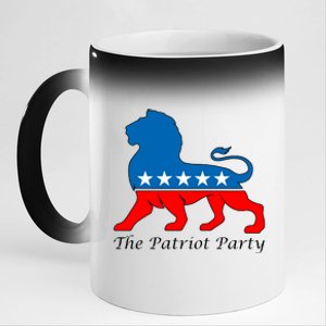 The Patriot Party USA United States of America 11oz Black Color Changing Mug