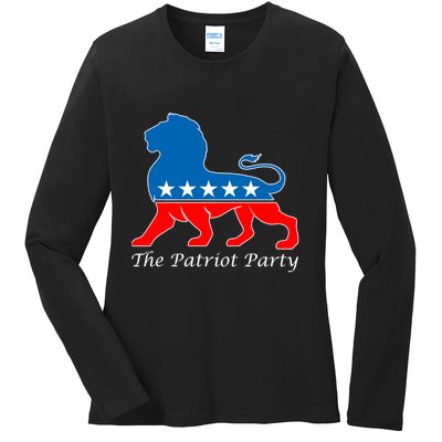 The Patriot Party USA United States of America Ladies Long Sleeve Shirt