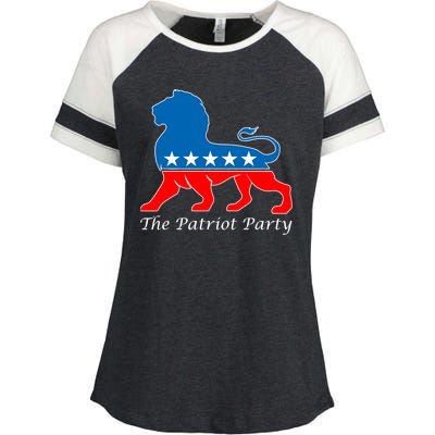 The Patriot Party USA United States of America Enza Ladies Jersey Colorblock Tee