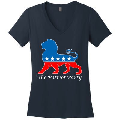 The Patriot Party USA United States of America Women's V-Neck T-Shirt