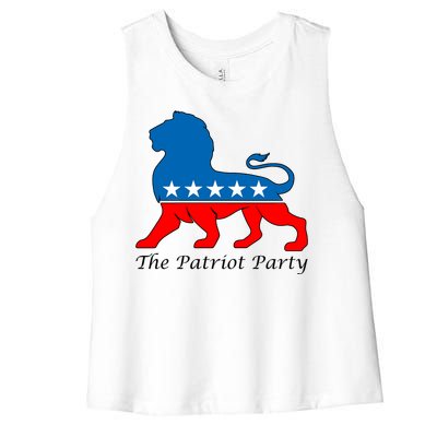 The Patriot Party USA United States of America Women's Racerback Cropped Tank