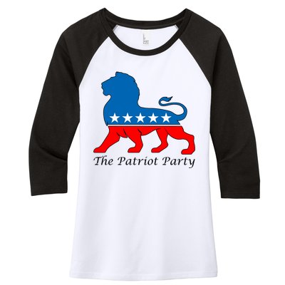 The Patriot Party USA United States of America Women's Tri-Blend 3/4-Sleeve Raglan Shirt