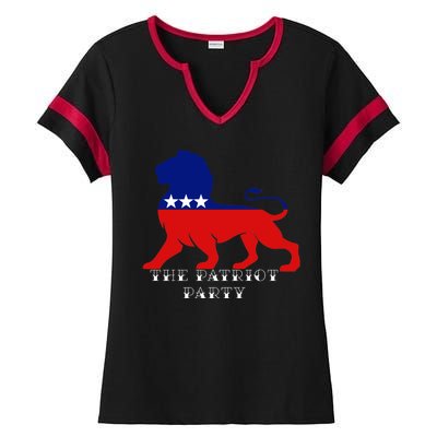 The Patriotic Party Ladies Halftime Notch Neck Tee