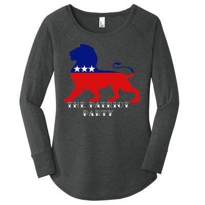 The Patriotic Party Women's Perfect Tri Tunic Long Sleeve Shirt