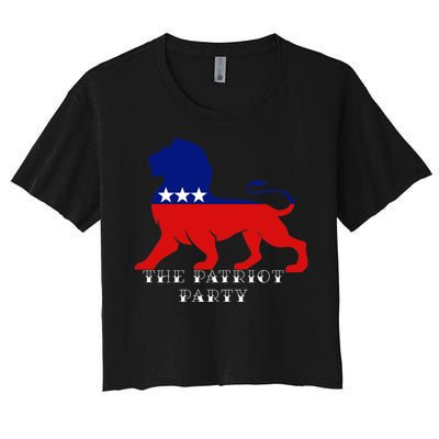 The Patriotic Party Women's Crop Top Tee