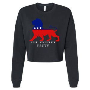 The Patriotic Party Cropped Pullover Crew