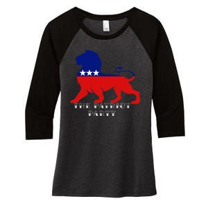 The Patriotic Party Women's Tri-Blend 3/4-Sleeve Raglan Shirt