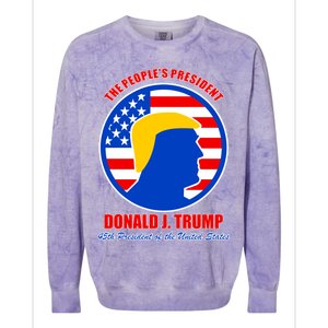 The People's President Donald Trump USA Logo Colorblast Crewneck Sweatshirt