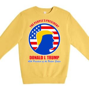 The People's President Donald Trump USA Logo Premium Crewneck Sweatshirt