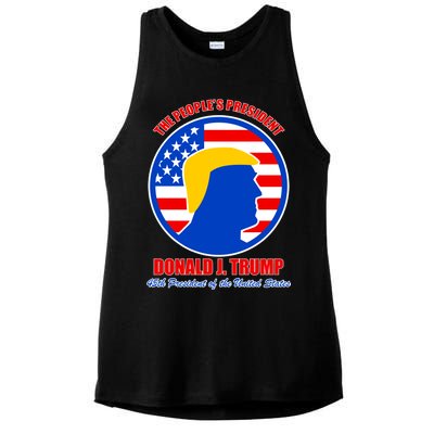 The People's President Donald Trump USA Logo Ladies PosiCharge Tri-Blend Wicking Tank