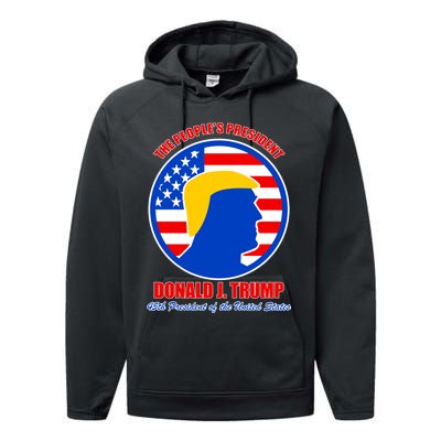 The People's President Donald Trump USA Logo Performance Fleece Hoodie