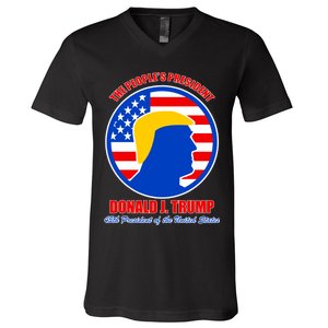 The People's President Donald Trump USA Logo V-Neck T-Shirt