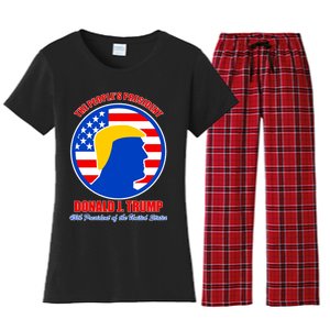 The People's President Donald Trump USA Logo Women's Flannel Pajama Set