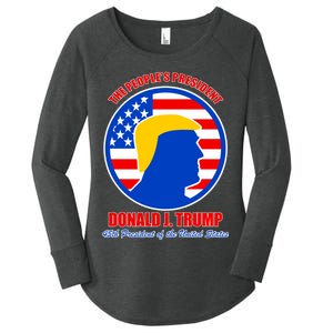 The People's President Donald Trump USA Logo Women's Perfect Tri Tunic Long Sleeve Shirt