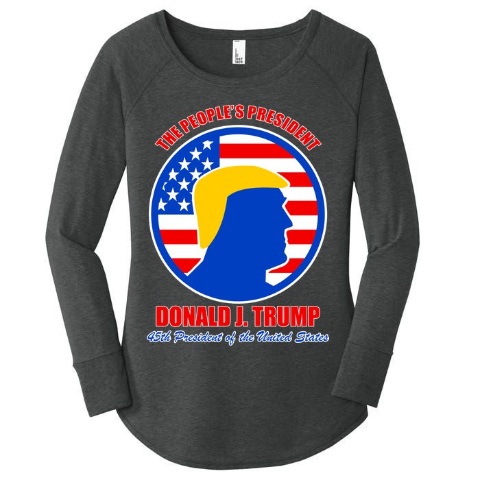 The People's President Donald Trump USA Logo Women's Perfect Tri Tunic Long Sleeve Shirt