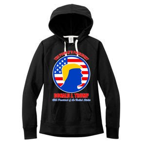 The People's President Donald Trump USA Logo Women's Fleece Hoodie