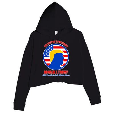 The People's President Donald Trump USA Logo Crop Fleece Hoodie