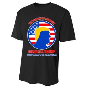 The People's President Donald Trump USA Logo Performance Sprint T-Shirt