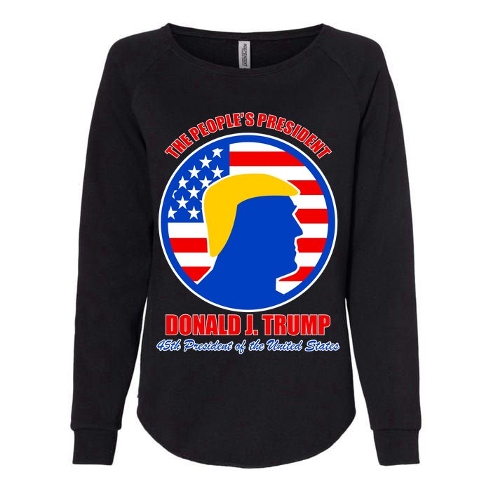 The People's President Donald Trump USA Logo Womens California Wash Sweatshirt