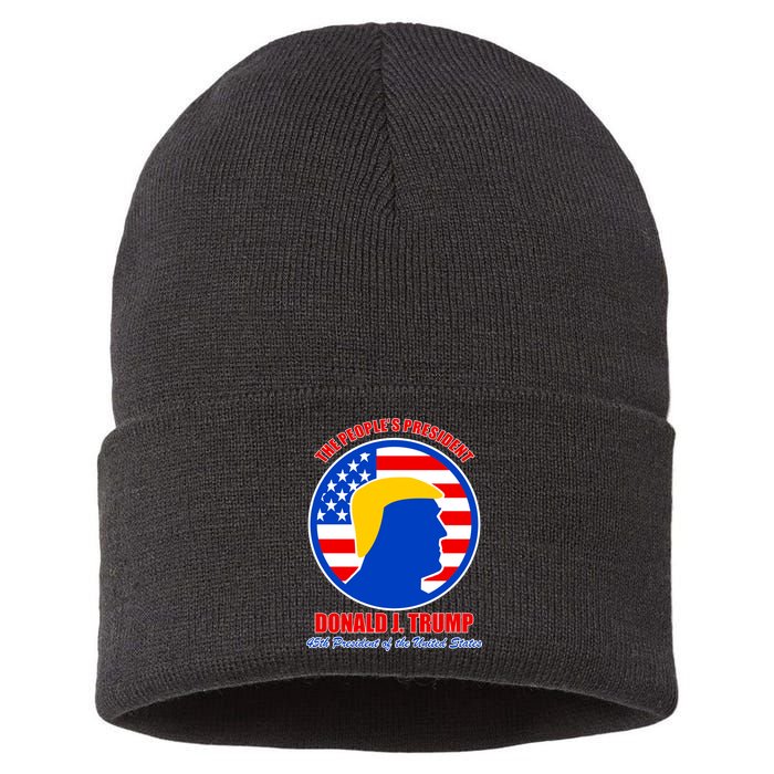 The People's President Donald Trump USA Logo Sustainable Knit Beanie