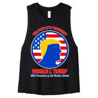 The People's President Donald Trump USA Logo Women's Racerback Cropped Tank