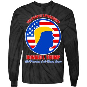 The People's President Donald Trump USA Logo Tie-Dye Long Sleeve Shirt