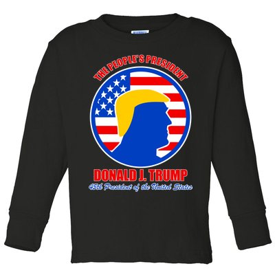 The People's President Donald Trump USA Logo Toddler Long Sleeve Shirt