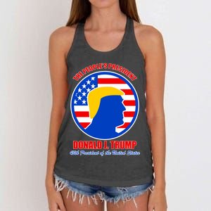 The People's President Donald Trump USA Logo Women's Knotted Racerback Tank