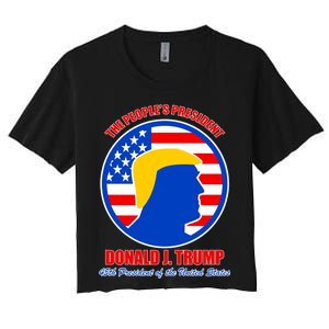 The People's President Donald Trump USA Logo Women's Crop Top Tee