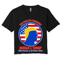 The People's President Donald Trump USA Logo Women's Crop Top Tee