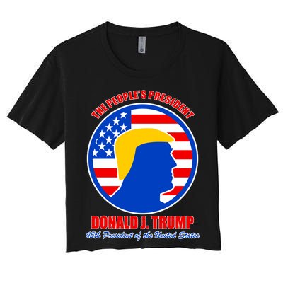 The People's President Donald Trump USA Logo Women's Crop Top Tee