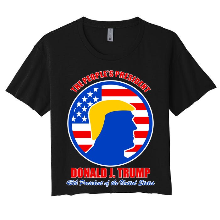 The People's President Donald Trump USA Logo Women's Crop Top Tee