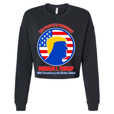 The People's President Donald Trump USA Logo Cropped Pullover Crew