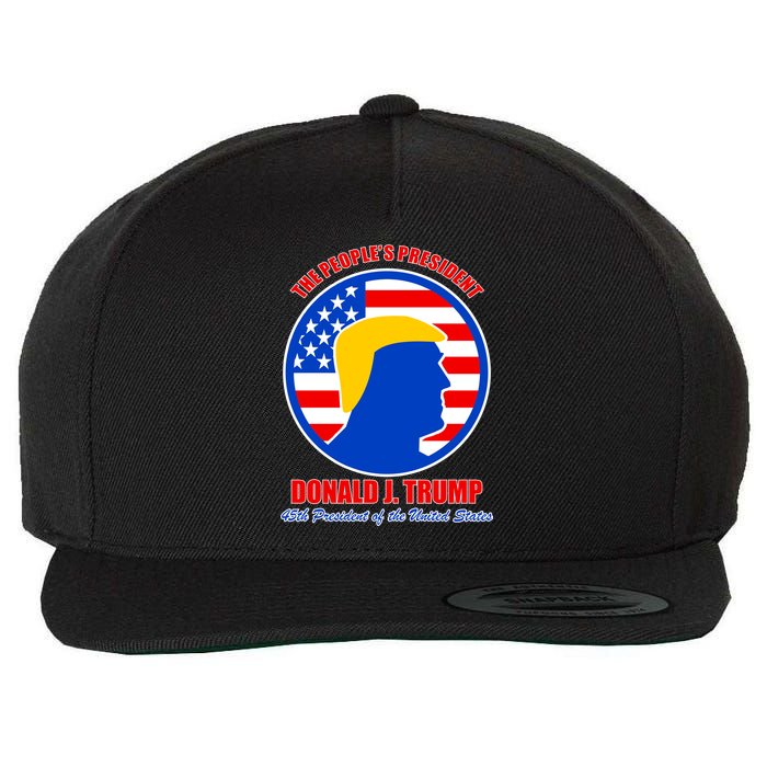 The People's President Donald Trump USA Logo Wool Snapback Cap